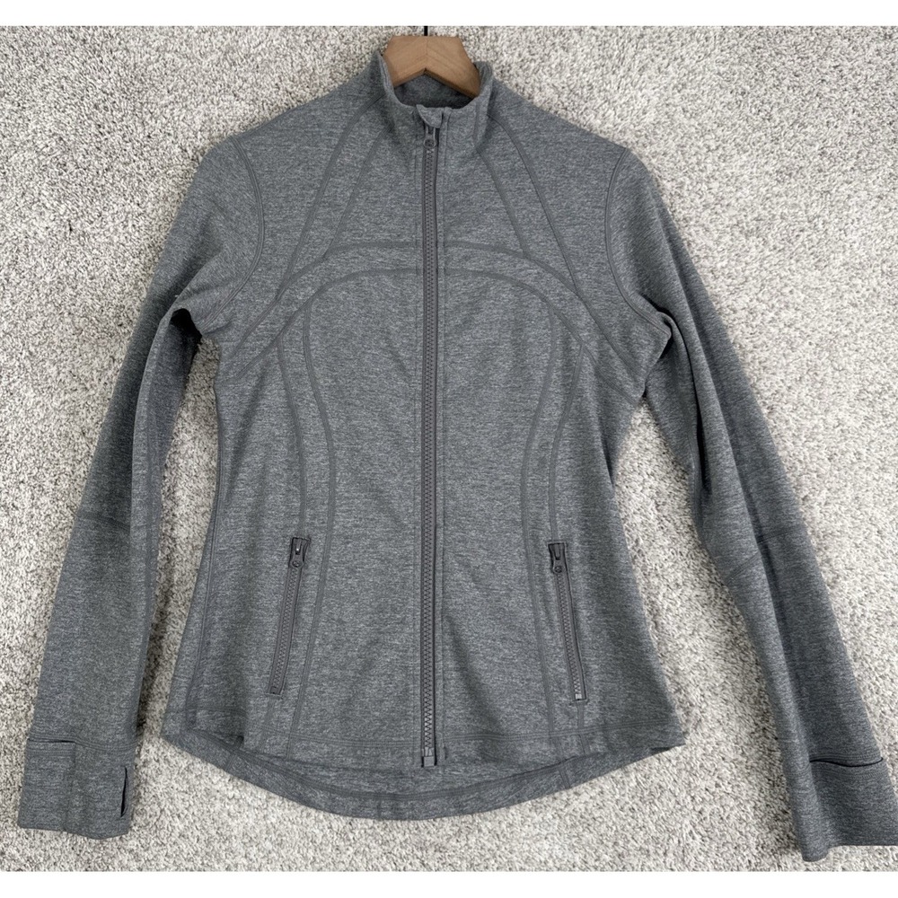 Lululemon Define Jacket Variegated Knit Heathered Gray Size 10
